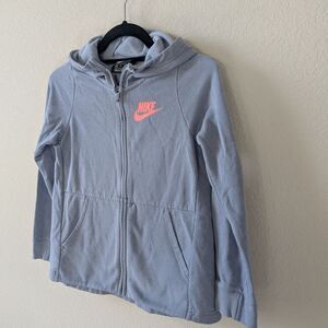 Nike Boys Light Blue Zip Hoodie